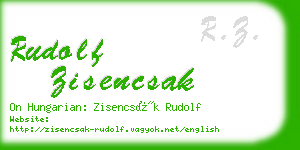 rudolf zisencsak business card
